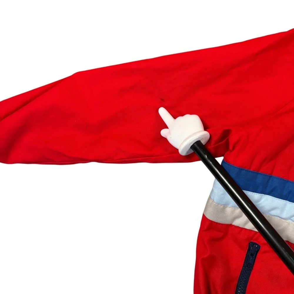 VTG kids Ski snow Wear Red 1/4 Zip Pullover Jacket Sz S 7/8‎ 90s 80s Korea Made